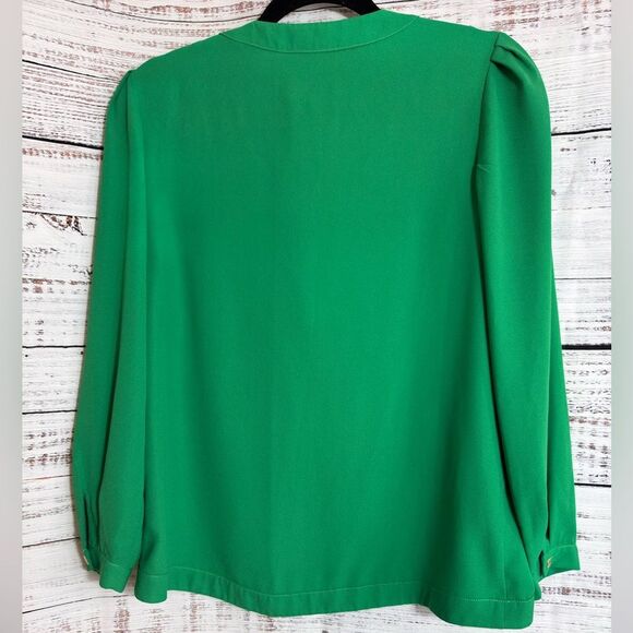 Emily McCarthy Top Womens Size Small long sleeve pop over kelly green Blouse New - Picture 3 of 10
